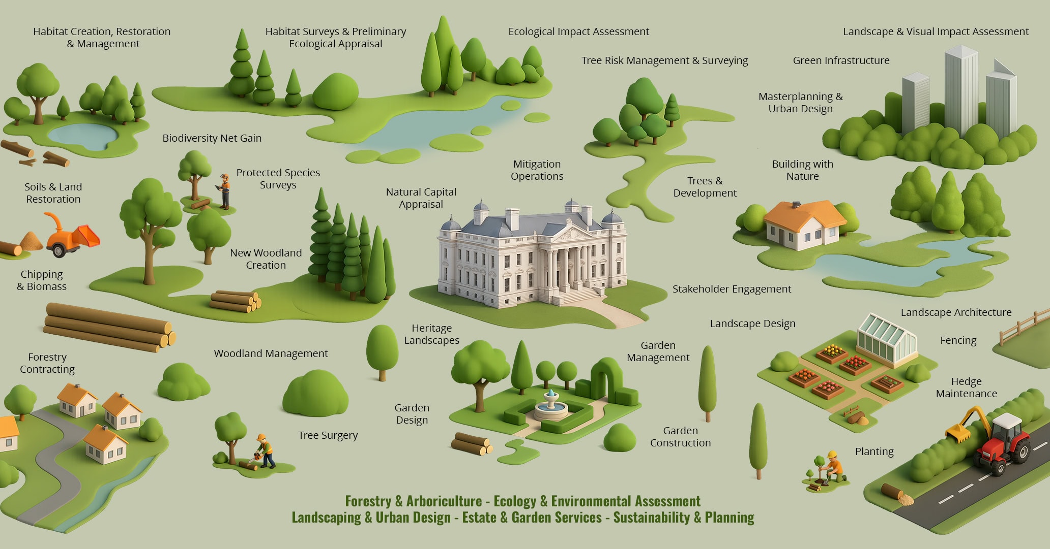 Forestry & Arboriculture - Ecology & Environmental Assessment Landscaping & Urban Design - Estate & Garden Services - Sustainability & Planning